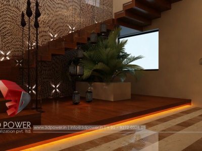 Living Room Interior Design Rendering